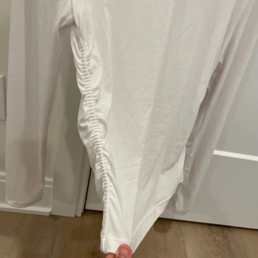 Athleta White Long Sleeve Tee - Picture 3 of 4